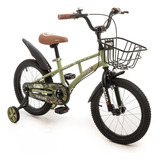 Bicicleta Force Niños 086 Rodado 16 Con Rueditas Love Color Verde