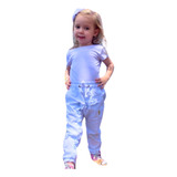 Calça Menina Bebê Infantil Roupa Jeans Babado Franzido