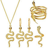 Harry And Henry Juego Joyas Serpiente Para Mujer Aretes Goti