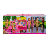 Barbie Y Hermanas Camion Comida 30pz Regalo Niña 3 Muñecas