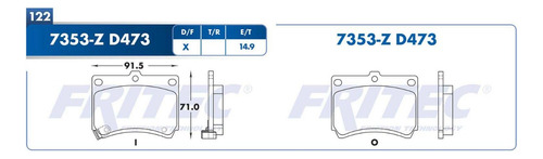 Pastilla Freno Delantera Laser Mazda Allegro 95-99 323 Kotai Foto 4