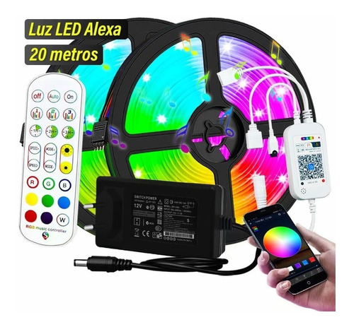 Luces Led Wifi Led Tira Rrgb 20 Metros Rgb Luces Del Partido