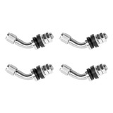 4 Pcs Valvula Metálica Curva Pivote Rin Auto Moto Vs-8-45/90