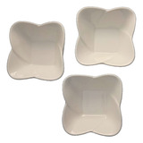 Copetinero Set De 3 Unidades De Ceramica Blanco