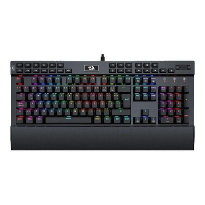 Teclado Redragon Yama QWERTY Outemu Purple español latinoamérica color negro con luz RGB | Envío gratis