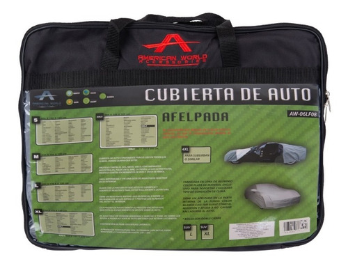 Funda Cubierta De Auto Lona De Aluminio Afelpada Large