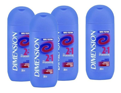 4 Dimension Shampoo 2x1 Com Hydroviton - Cab Secos 200ml