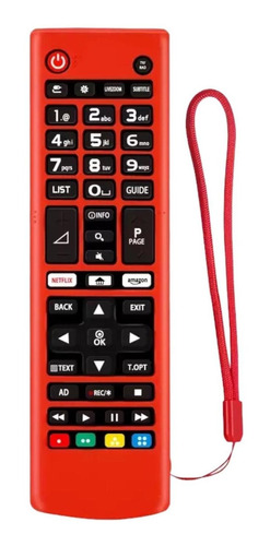 Funda De Silicon Para Control LG Smart Tv Rojo