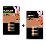 Pila Aaa Recargable Duracell Pack 12 Baterías 900 Mah 1.2v