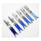 Set 12 Cubiertos Carne Montpellier Azul - Kitchenware