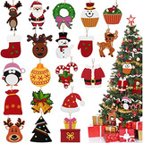 40pcs Mini Adornos De Navidad Árbol De Navidad Adornos...