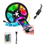 Tira Led Rgb Bluethoot 5050 5 Metros Celular Fuente Gamer