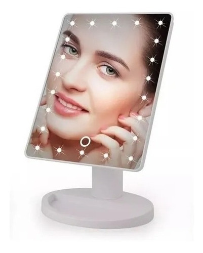 Espejo De Maquillaje Con 22  Luces Led Carga Con Usb Ms