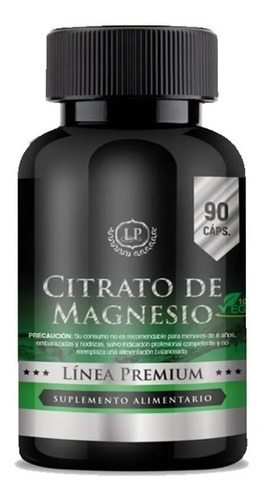 Citrato Magnesio Premium - 90 Capsulas - 3 Meses Tratamiento