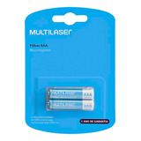 2 Pilhas Aaa 1000mah Recarregável Multilaser 1 Cartela