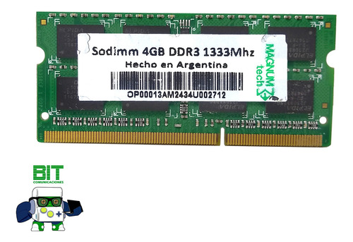 Memoria Ram Magnum Tech Ddr3 4gb 1333mhz 1.5v