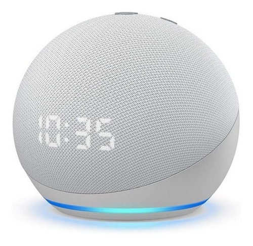 Echo Dot 4ta Gen Con Reloj Alexa Parlante Inteligente Blanco