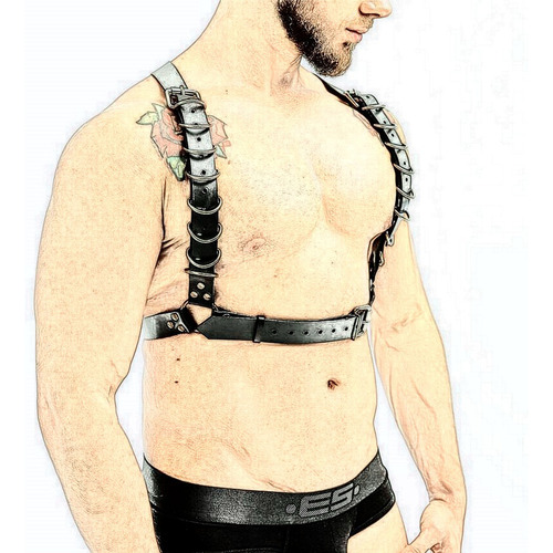 Cinturon Para Hombres Moda Ajustable Ropa De Cuero Punk