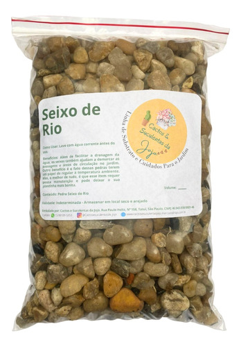 5 Kg Pedra De Rio Pequena N 1 Vaso Decoração Terrario Jardim Cor Marrom