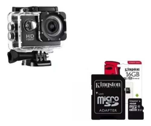 Camara Deportiva Ultra Hd Sumergible Tipo Go Pro + Regalo Sd