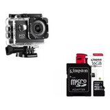 Camara Deportiva Ultra Hd Sumergible Tipo Go Pro + Regalo Sd