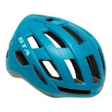 Capacete P/ Bike Mtb Sinalizador Pisca Led Gta Rider Azul