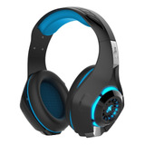 Auricular Gamer Mic Ps4 Azul Nisuta Usb Ns-augz450 Luz Led