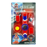 Reloj Digital Spiderman Muñeco Y Accesorios - C/luz Y Sonido