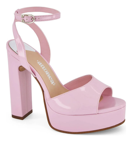 Zapatilla Andrea Plataforma Rosa Vestir Elegante Casual