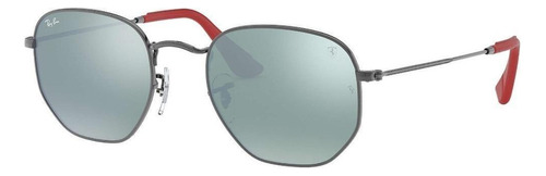 Ray Ban Rb3548nm F00130 Hexagonal Ferrari Plata Espejo Gris