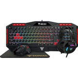 Kit De Teclado Mouse Audífonos Mousepad Gamdias Poseidon M2