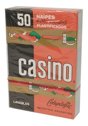 Naipes Casino Mazo X 50 Cartas X 1 Un. (color Rojo / Verde)