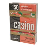 Naipes Casino Mazo X 50 Cartas X 1 Un. (color Rojo / Verde)