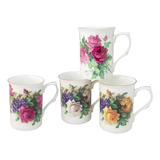 Taza De Porcelana Gracie Bone China, Jardn Ingls Clsico, 10