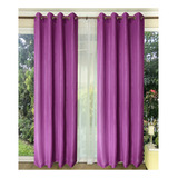 Cortina 140x220cm 8 Piezas Tabatha Fucsia Doral