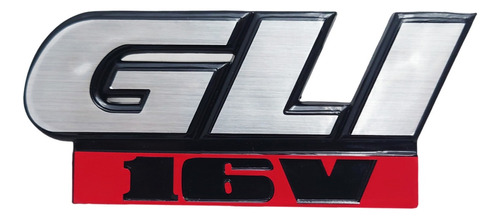 Emblema Parrilla Volkswagen Gli 16 V Jetta A2 87-92 Plateado