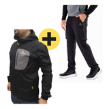 Combo Urb! Campera Lluvia + Pantalon Cargo Microfibra Cuo S