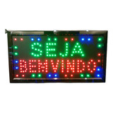 Placa Letreiro Painel Led Luminoso Seja Bem Vindo 220v