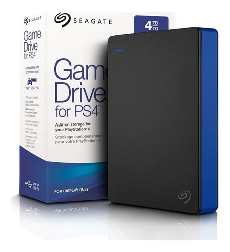 Hd Externo Portátil Seagate Game Drive P/ Ps4 4tb Usb 3.0 Cor Preto 100% Original - Vitrine