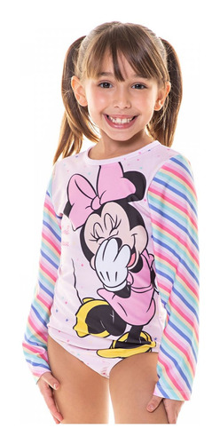 Malla Entera Niña Manga Larga Minnie Disney Cocot Art 20925