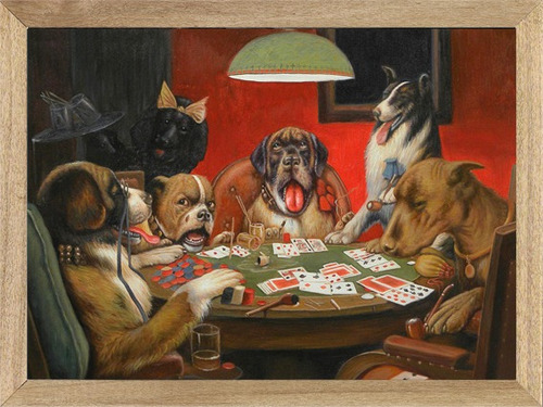 Perros Poker Cuadros Poster Cartel Publicidades  P386