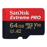 Cartão Memória Sandisk Exteme Pro 64gb C/ Adaptador Original