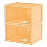 2 Packs Of Macaron Shoe Storage Boxes, Clear Plastic Si...