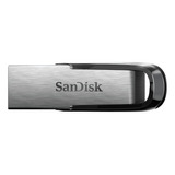 Pendrive Sandisk Ultra Flair 128gb 3.0 Plateado Y Negro