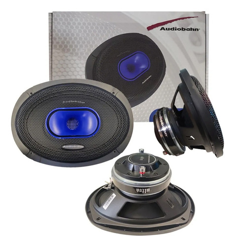 Medio Rango C/driver 6x9puLG Audiobahn Amr69u 300w Neodymium Color Negro