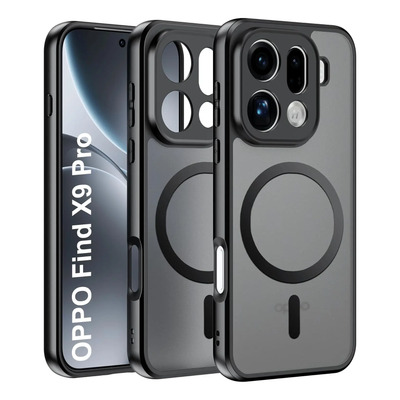Funda Para Oppo Find X9 Pro 5g Compatible Con Magsafe Silicona Flexible Y Acrílico Delgada A Prueba De Golpes Negro