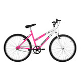 Bicicleta Aro 26 Ultra Bikes Bicolor Feminina Sem Marcha Cor Rosa