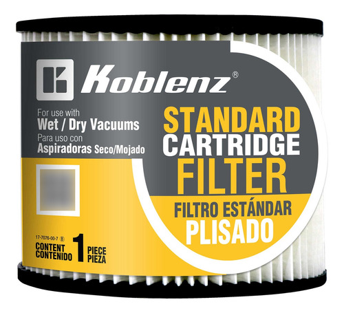 Filtro Plisado Original Repuesto Aspiradora Koblenz Wd-5