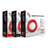 Kit 3 Cables Iusa Thw Cal 12 Negro/rojo/blanco 100% Cobre