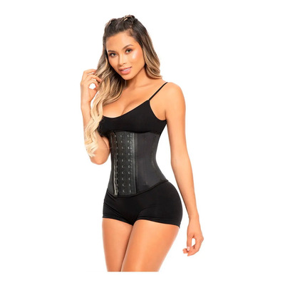 Faja Cinturilla Colombiana Bella Michell Talle Corto Fl2026 Color Negro Talla 2ech